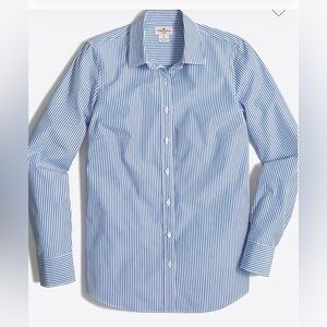 J. by J. Crew women’s striped classic button-up shirt in cotton poplin, size S
